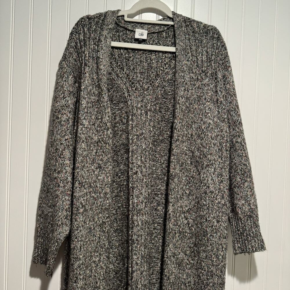 Cabi Coffee Shop Duster Longline Cardigan Sweater Size Small Multicolored Cozy - Picture 3 of 9